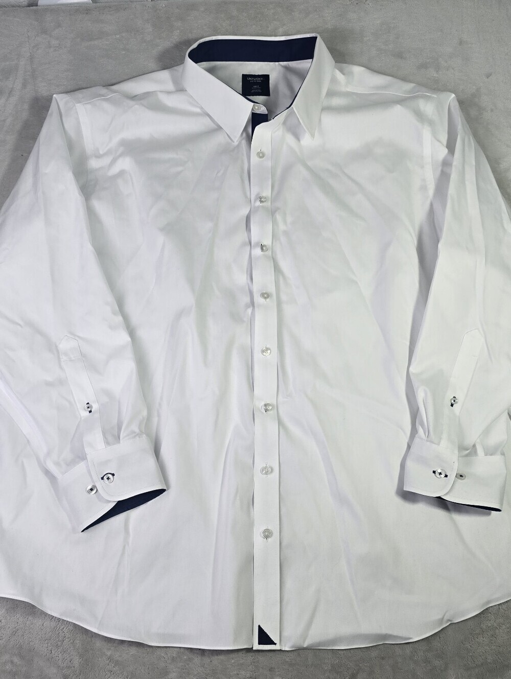 UNTUCKit Shirt Mens Large White Long Sleeve Button Up 4XLT